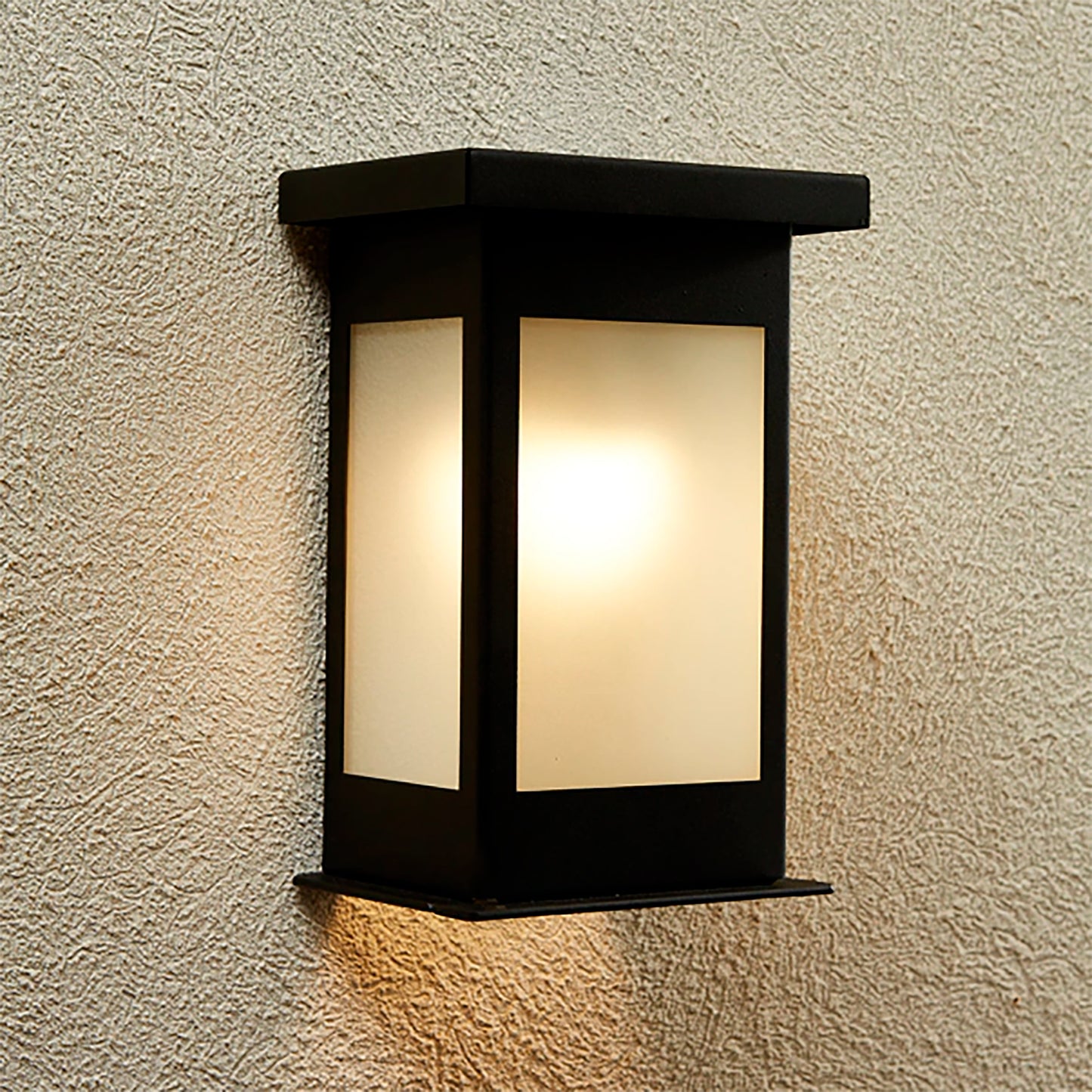 Japanese Style Wall Lantern Frosted Glass - Iron Metal Farmhouse Wall Sconce Porch Patio Yard Garden Exterior Outdoor - Lighting Led Decor