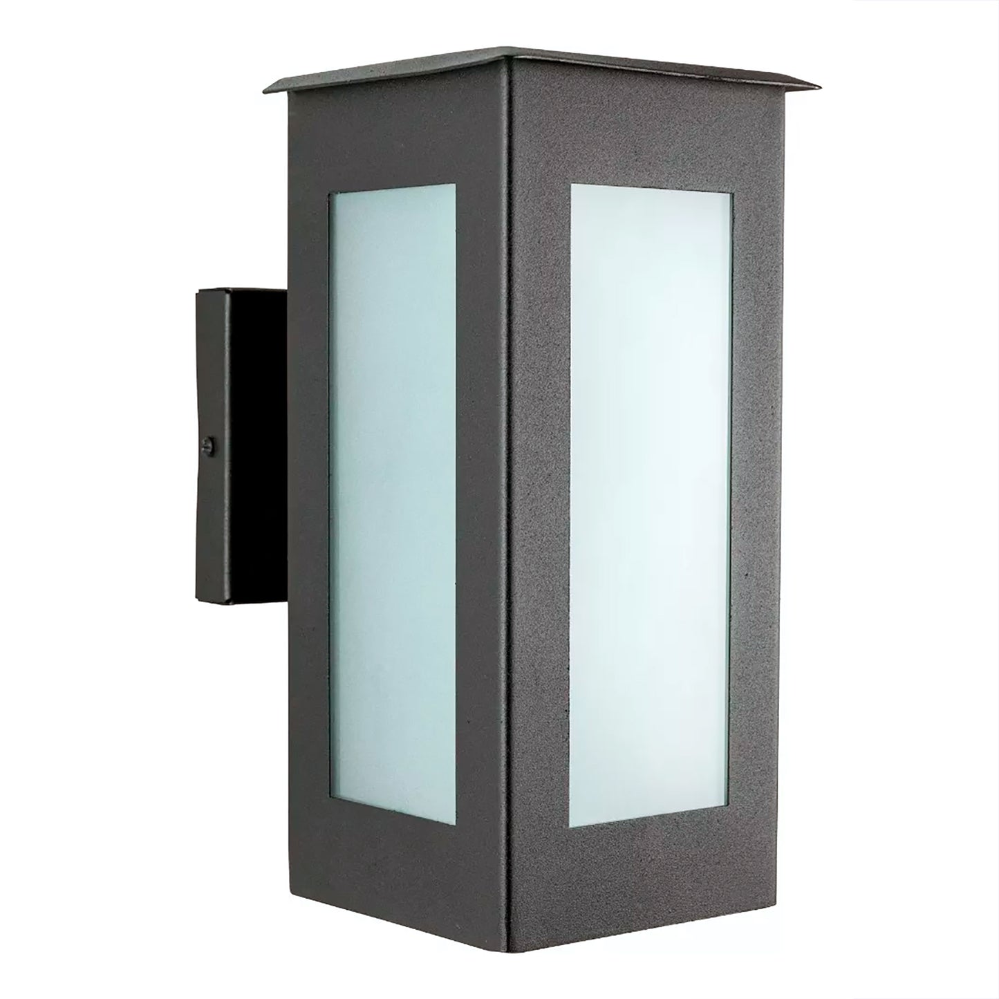 Modern Farmhouse Frosted Glass Wall Sconce - Metal Outdoor Wall Light Lantern For Porch Patio Yard, Front Door Lamp - Garden Led Waterproof