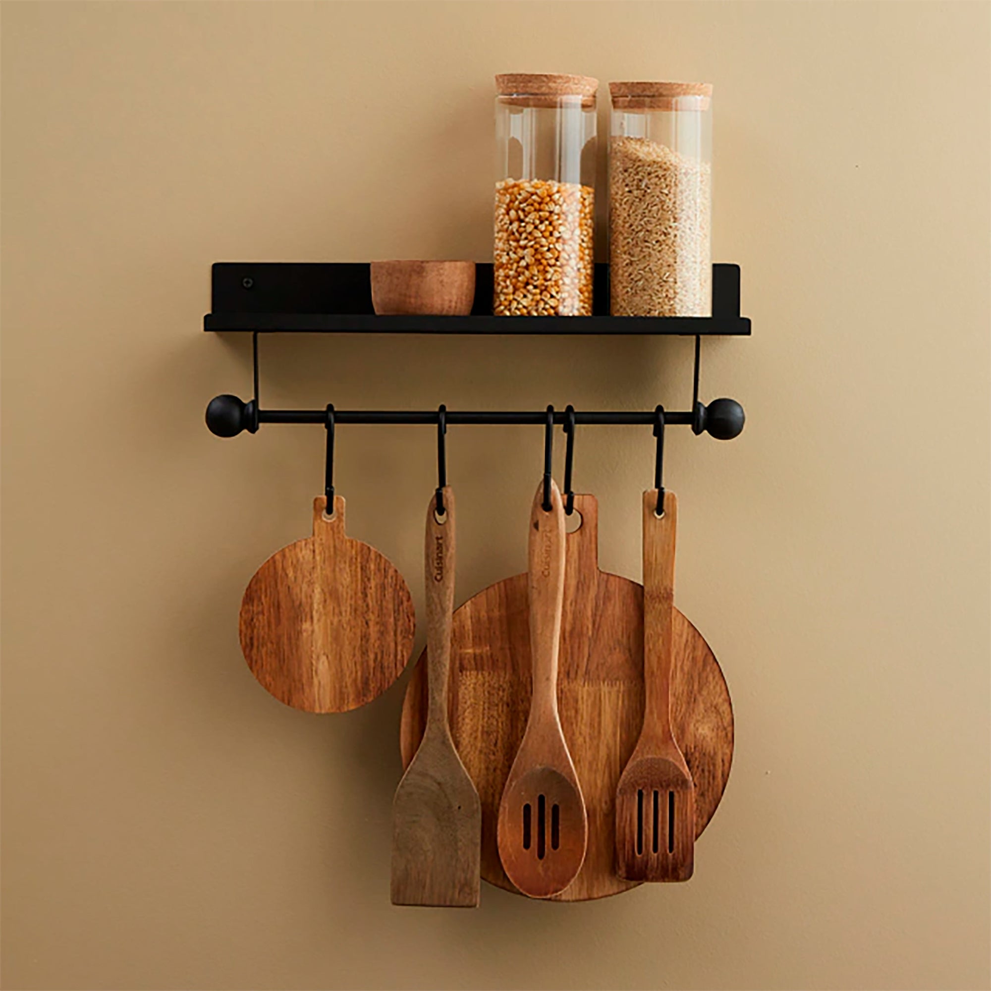 Iron Spice Rack with Hooks Fusion Cosmos Lighting