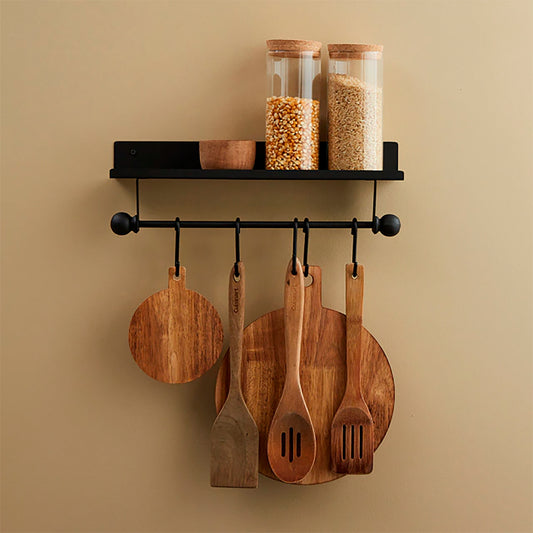 Iron Spice Rack with Hooks