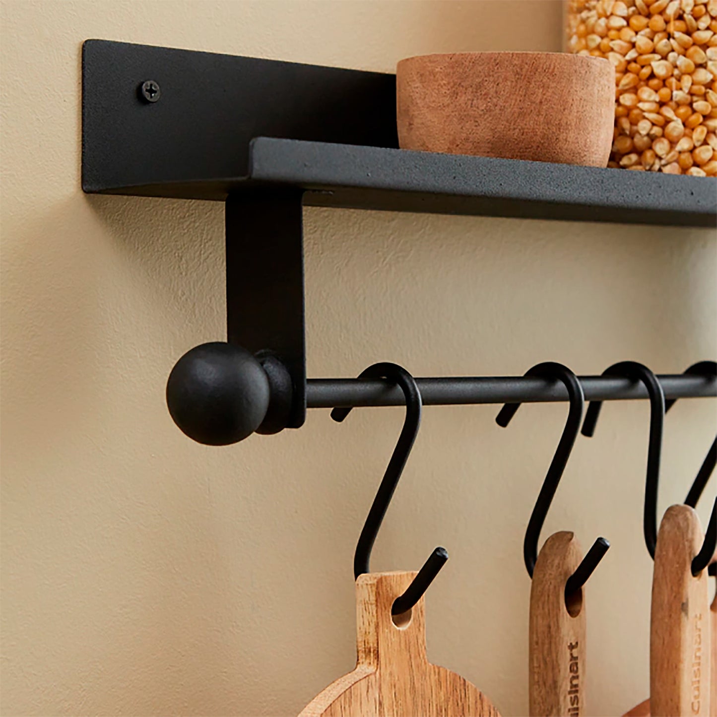 Iron Spice Rack with Hooks