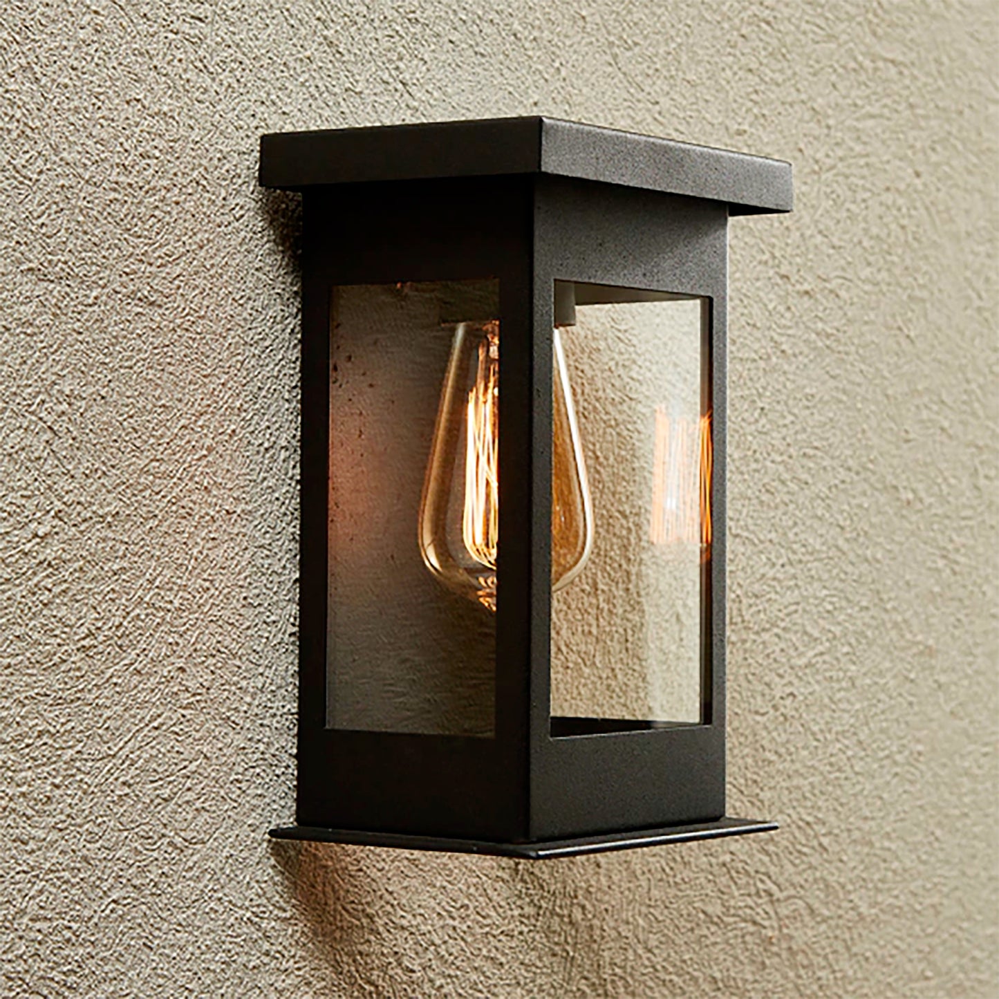 Modern Japanese Style Wall Sconce - Iron Metal Farmhouse Wall Lantern Porch Patio Yard Garden Exterior Outdoor - Minimalist Light Fixture